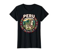 Perú Explore The Andes Travel Llama Camiseta gráfica económica, Mujer, Negro, XS
