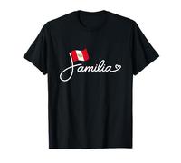 Peru Familia - Bandera Peruana Patrimonio Familiar Palabra Arte Camiseta