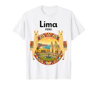 Perú Lima Travel Art Llama Andes Souvenir Camiseta