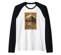Perú Machu Picchu 1920 Sello Vintage Viaje Retro Camiseta Manga Raglan