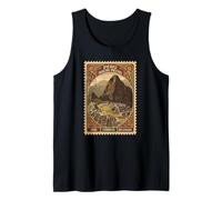 Perú Machu Picchu 1920 Sello Vintage Viaje Retro Camiseta sin Mangas