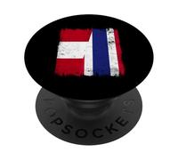 Perú Tailandia Media Bandera Raíces tailandesas peruanas PopSockets PopGrip Adhesivo