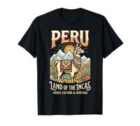 Perú Tierra de los Andes Incas Cultura & Patrimonio Llama Camiseta
