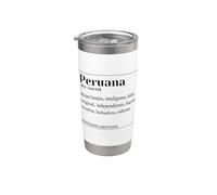 Peruana Mujer Funny Peruvian Women Definition Latin Vaso térmico de acero inoxidable de doble pared