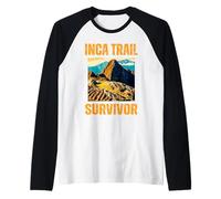 Peruano Machu Picchu Cusco Perú Inca Trail Survivor Design Camiseta Manga Raglan