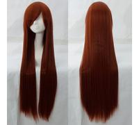 Perücke für Halloween, Mode, Weihnachtsfeier, Verkleidung, Perücke, Cosplay-Perücke, universell, 100 cm, Farbe, langes glattes Haar, Cosplay, Anime, Hochtemperaturdraht, 099, Farbe: Rosennetz, 040 [1