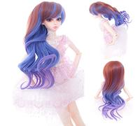 Perücke für Karneval Nachtleben CluI Party Dress Up Perücke Puppenperücke Bjdsd Puppe Puppenperücke Lange Gerade Lockige Puppenperücke Bjd Kopfbedeckung Cosplay Perücke Farbe:Gz026