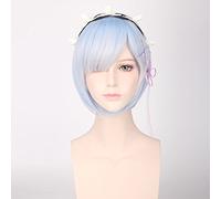 Perücke für Karneval, Nachtleben, CluI, Party, Verkleidung, Perücke, Leben in einer anderen Welt, von Grund auf, Ramremu, Cosplay-Perücke, Farbe: Pl-584-2 [Blau]