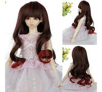 Perücke für Puppe Perücke Bjdsd Puppe Puppe Perücke lange gerade lockige Puppe Perücke Bjd Kopfbedeckung Cosplay Perücke Farbe: GZ081 (3 Punkte)