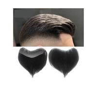 Perücke Herren - Peluca de pelo para hombre, 15,24 cm, densidad de peluca 100 % de cabello humano, forma frontal en V, 0,05 - 0,14 mm, piel fina, base de poliuretano, perücken (solo tupé, 2,5 x 16 cm)