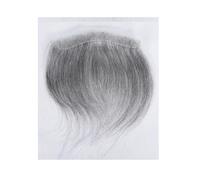Perücke Herren - Toupee de 0,06 mm, línea capilar frontal para hombre, 16 cm, pelo humano ultrafino, piel sintética, prótesis capilar para hombre (16 x 2,5 cm, gris)