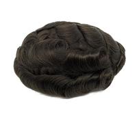 Perücke Herren Toupee para hombre, sistema de reemplazo de cabello de 8 x 10 pulgadas, piel fina, ondulado, postizo suave de pelo humano para hombre