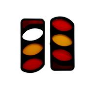 Peruzzo 2 Faros delanteros derecho e izquierdo de plástico NEGRO para PURE INSTI