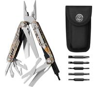 PERWIN Multi Tool - Alicates de acero inoxidable 26 en 1, cortadores de alambre intercambiables, cuchillo, sierra, navaja multiherramienta con funda de nailon, regalos para novio, papá y marido