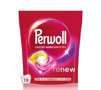 Perwoll Renew Caps Color Detergente (19 lavados), todo en 1 Detergente Caps limpia suavemente y renueva colores y fibras, para todos los tejidos de color, con tecnología Triple Renov