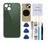Perzework Repuesto de cristal trasero OEM para iPhone 13 de 6.1 pulgadas (verde) todos los portadores con adhesivo y kits de herramientas de reparación profesionales