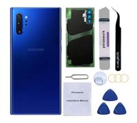 Perzework Repuesto de cristal trasero OEM para Samsung Galaxy Note 10+ Plus 6.8 pulgadas 5G con kit de herramientas de reparación y adhesivo preinstalado (Aura Blue)