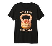 Pesa Rusa Gimnasio de Entrenamiento levantará para Pastel Fitness Retro Camiseta Premium