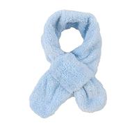 Pesaat Bufanda de forro polar para niños de invierno sólido para bebés y niñas, bufandas envolventes con cuello cruzado para niños de 1 a 6 años, Celeste, Taille unique