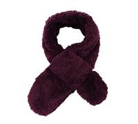 Pesaat Bufanda de forro polar para niños de invierno sólido para bebés y niñas, bufandas envolventes con cuello cruzado para niños de 1 a 6 años, Morado Oscuro, Taille unique