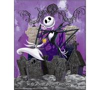 Pesadilla Antes De Navidad Jack Cementerio Imagen 3D Lenticular 24x29cm Marco