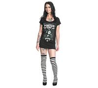 Pesadilla Antes De Navidad Jack Skellington - Pumpkin King Mujer Camiseta Negro 100% algodón Ancho