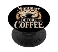 Pesadilla Antes del café Espeluznante café de Halloween PopSockets PopGrip Adhesivo
