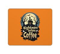 Pesadilla Antes del Café (Halloween) Mousepad Lavable Mouse Pad Duradero Alfombrilla De Escritorio para Oficina Hogar Ordenador 25X30Cm