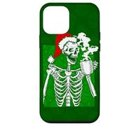 Pesadilla Navidad gótica Verde Navidad Calavera café Esqueleto Carcasa para iPhone 12 Mini