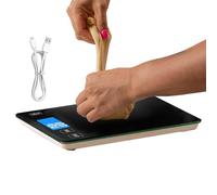 Pesadora Digital de Alimentos | Herramienta de Pesaje Inteligente para Hornear - Báscula táctil inteligente portátil para el seguimiento de nutrición del hogar, ponderación para hornear