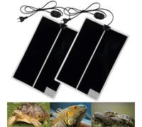 PeSandy Manta Calefactora para Reptiles, 2 PIEZAS Almohadilla Térmica para Reptiles con Temperatura Ajustable para Reptiles Tortuga Serpientes Lagartos Geckos -Tapetes Térmicos para Terrarios(42x28CM)