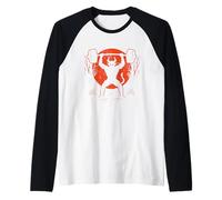 Pesas de Levantamiento de Demonios Halloween Luna Camiseta Manga Raglan