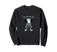 Pesas de Levantamiento de pingüino de Dibujos Animados Fuertes Sudadera