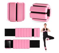 Pesas de muñeca, 2 pesas ajustables de silicona para mujeres y hombres, pulseras de entrenamiento adecuadas para caminar, yoga, gimnasio, pilates, ejercicios de piscina y correr, 1 libra cada una