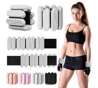 Pesas de muñeca, paquete de 2 pesas de tobillo para mujeres y hombres, pesas ajustables para brazos y piernas, pulseras de silicona con peso para caminar, yoga, pilates, correr, baile, gimnasio, 2