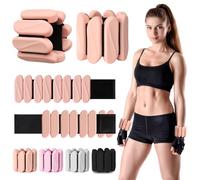 Pesas de muñeca, paquete de 2 pesas de tobillo para mujeres y hombres, pesas ajustables para brazos y piernas, pulseras de silicona con peso para caminar, yoga, pilates, correr, bailar, gimnasio, 2