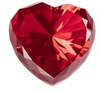 Pesas de papel con diamantes de cristal rubí con caja de regalo, 80 mm con forma de corazón rojo con gemas de cristal real, pisapapeles de diamantes grandes, cumpleaños, aniversario, mujeres, regalos