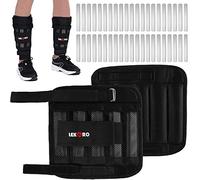 Pesas de tobillo ajustables, pesas de pierna, pesas de tobillo extraíbles para hombres y mujeres, para correr, caminar, trotar, entrenamiento, fitness, 1 par, paquete de 2 (máximo 22 libras)