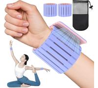Pesas de tobillo para mujeres y hombres, juego de 2 pesas de muñeca ajustables (1 libra cada una), pesas de pierna/brazo, pulsera de pesas de muñeca y tobillo para yoga, pilates, correr, fitness (rosa