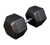 Pesas hexagonales de 2 - 50 kg, mancuerna de goma para estudio con revestimiento y barra de agarre ergonómica y cromada, 50 KG