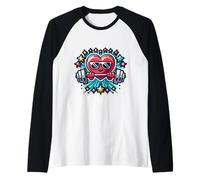 Pesas para Levantar el corazón Entrenamiento médico Cardiovascular Saludable Camiseta Manga Raglan