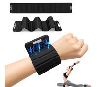 Pesas para muñecas y tobillos para mujeres y hombres, pesas magnéticas ajustables de silicona para entrenamiento de intensidad en el gimnasio en casa, running, juego de 2 (1,1 lb cada una), Negro