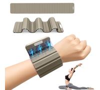 Pesas para muñecas y tobillos para mujeres y hombres, pesas magnéticas ajustables de silicona para entrenamiento de intensidad en el gimnasio en casa, running, juego de 2 (1,1 lb cada una), Caqui