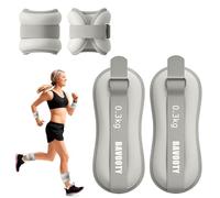 Pesas para Tobillos,Banda con Lastre para Hacer Ejercicio,Pesas Para Tobillo y Muñeca con Correa Ajustable para Ejercicios Fitness Recuperación Caminando Corriendo Gimnasia,Gris, 2 X 300g