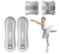 Pesas para Tobillos, Lastres Tobillos - Paquete de 2 Manguitos de Peso Ajustables para Tobillo, Adecuados para Principiantes y Niños, Ejercicios de Baile, Caminar, Trotar y Fitness (Gris, 0,5KG)