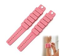 Pesas Para Tobillos, Pesas Tobillos, Ankle Weights, Pulsera Pesos de Silicona Ajustable Color Rosa, Juego de 2 Unidades (450g Cada Una), Pesas Muñecas Para Natación Correr Yoga Pilates Baile Paseo
