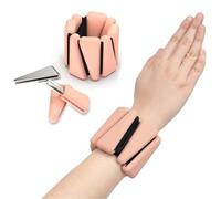 Pesas Para Tobillos Pulsera de peso ajustable for muñeca, correa de muñeca de silicona con peso for yoga, equipo universal de fitness con soporte de peso.(Pink)