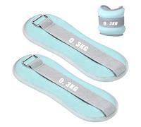 Pesas para Tobillos, Set di 2 Tobilleras Poleas Gym Ajustable, 0,3 kg Pesas Tobillos, Ankle Weights, Lastres Tobillos, per Pilates, Esercizi, Yoga, Danza (Azul)