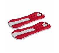 Umbro Pesas para piernas y brazos, 2 unidades de 1000 g, ajustables con cierre de velcro, ajuste cómodo, gris/rojo