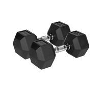 Pesas Rebeldes de hierro fundido engomado HEX 2x15 kg RBA-2325-15